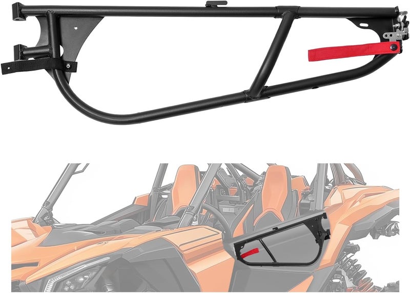 TEBEDI Front Door Frame Left Upper Compatible with 2017-2024 Can-Am Maverick X3 RS RR XRS (4 or 2 Door) Aluminium Powder Coated Black Driver Side - Image 1